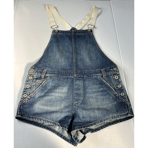 Free People Pants - Free People Denim Jean Shortalls Women's Overall Shorts size 26